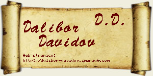 Dalibor Davidov vizit kartica